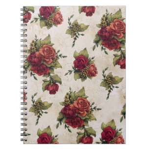 Cuaderno Fondo de escritorio antiguo de la Rosa Roja