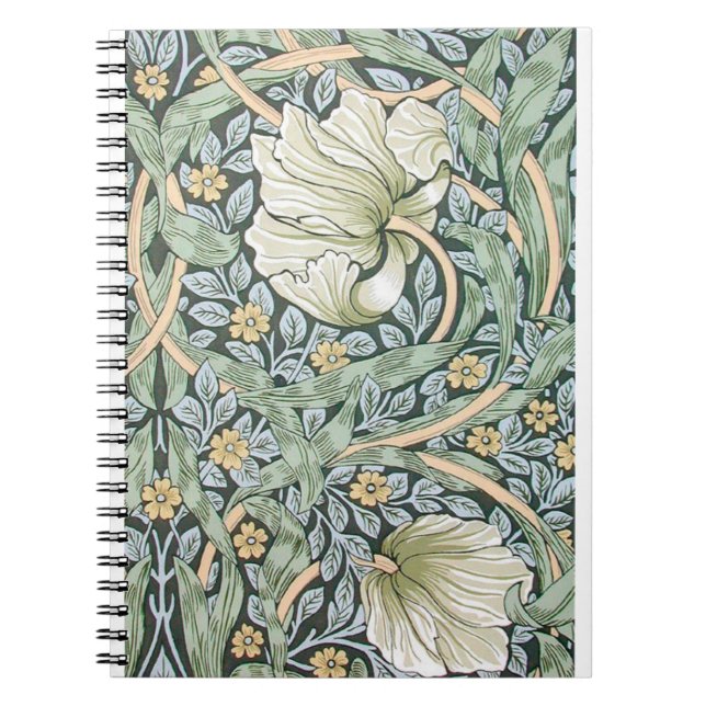 Cuaderno Fondo de escritorio floral William Morris Pimperne (Frente)