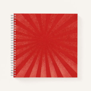 Cuaderno Fondo de explosión de sol rojo - Textura retro vin
