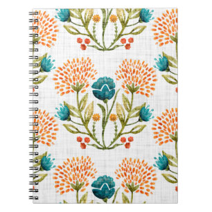 Cuaderno Fondo de flor acuarela. Pintado de mano
