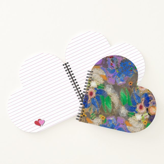 Cuaderno Fondo de flores abstracto de Odilon Redon. (Interior)
