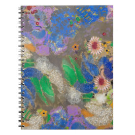 Cuaderno Fondo de flores abstracto de Odilon Redon.