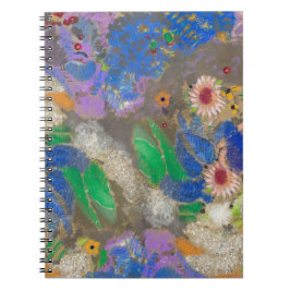 Cuaderno Fondo de flores abstracto de Odilon Redon.