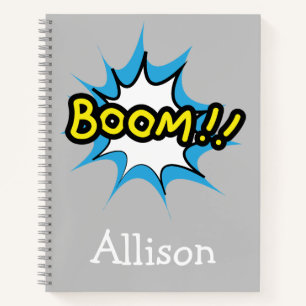 Cuaderno Fondo de Gris Fun Boom