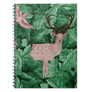Cuaderno Fondo de hoja verde de William Morris