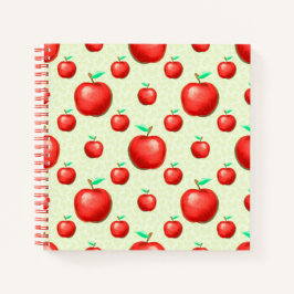Cuaderno Fondo de Honeycomb del patrón de manzanas elegante