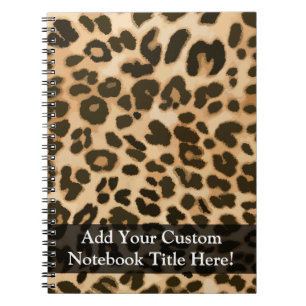 Cuaderno Fondo de impresión de leopardo