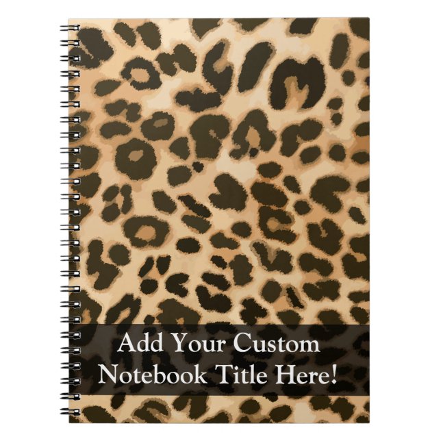 Cuaderno Fondo de impresión de leopardo (Frente)