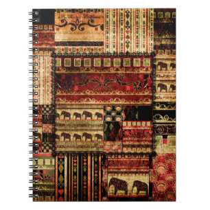 Cuaderno Fondo de impresión gruesa de patrón africano de 