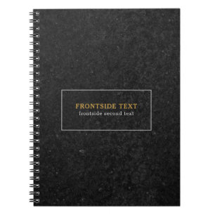 Cuaderno Fondo de la impresión de texto de la piedra negra 