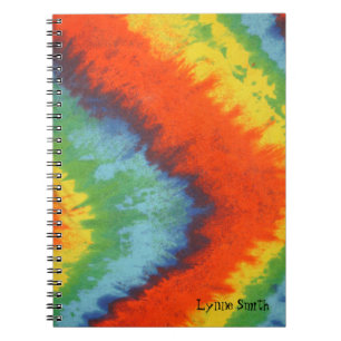 Cuaderno Fondo de la mirada del teñido anudado, personaliz