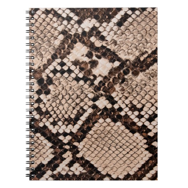Cuaderno fondo de la textura de la piel de serpiente (Frente)