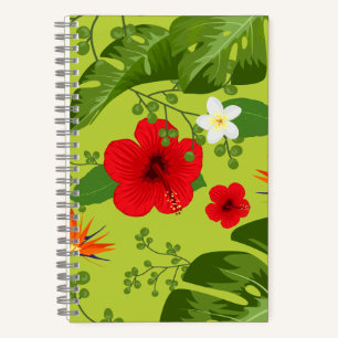 Cuaderno Fondo de las flores tropicales 6