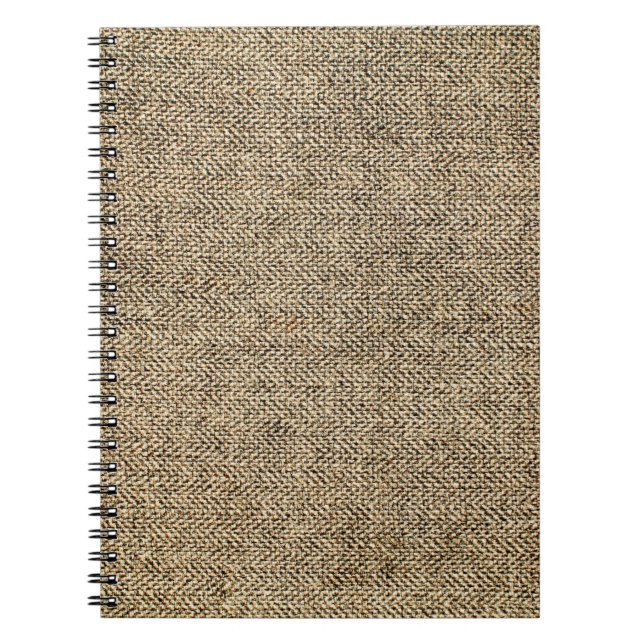 Cuaderno Fondo de lino natural, bagaje, beige (Frente)