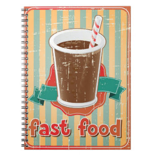 Cuaderno Fondo de los alimentos de preparación rápida con