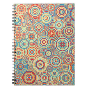 Cuaderno Fondo de los círculos coloreados del arte generati