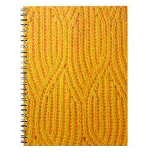 Cuaderno Fondo de materia textil de punto amarillo