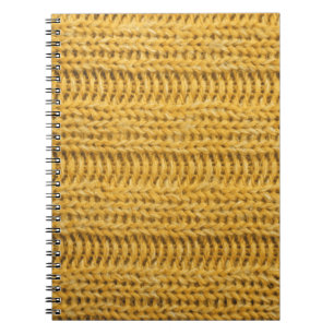 Cuaderno Fondo de moda de punto con textura amarillo