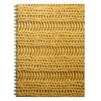 Cuaderno Fondo de moda de punto con textura amarillo