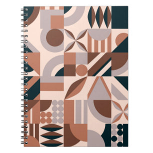 Cuaderno Fondo de mosaico de forma geométrica abstracta co