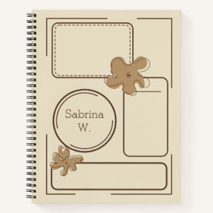 Cuaderno Fondo de notas de flores de estilo minimalista
