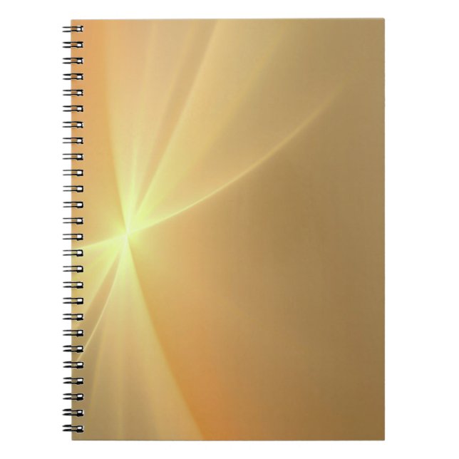 Cuaderno Fondo de oro de naranja fractal (Frente)