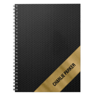 Cuaderno Fondo de oro Metalizado del agujero negro