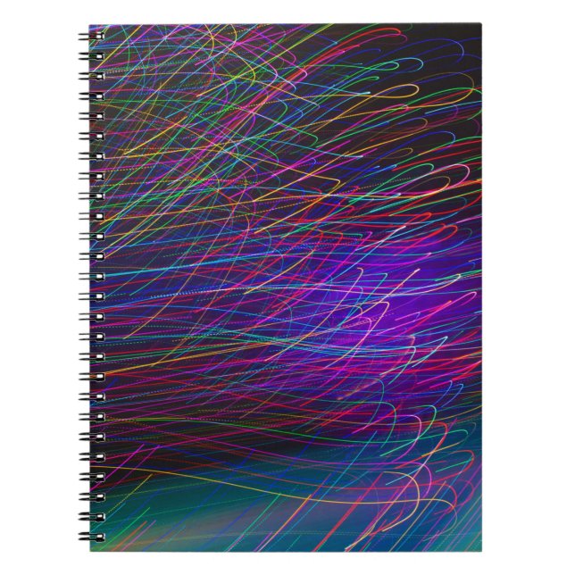 Cuaderno Fondo de pantalla de líneas rojas y verdes (Frente)