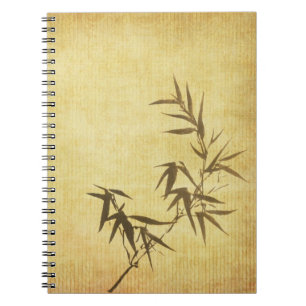 Cuaderno Fondo de papel de bambú manchado Grunge