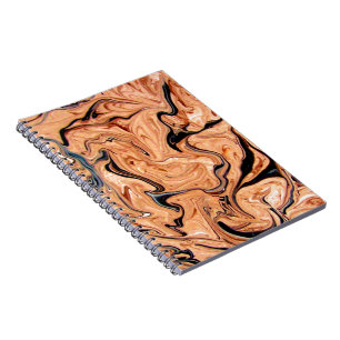 Cuaderno Fondo de patrón abstracto de mármol negro beige