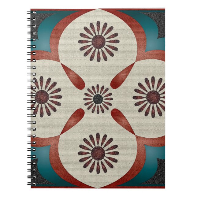 Cuaderno fondo de patrón de ilustracion ornamental abstract (Frente)