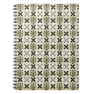 Cuaderno Fondo de patrón de imprimación geométrica. Diseño