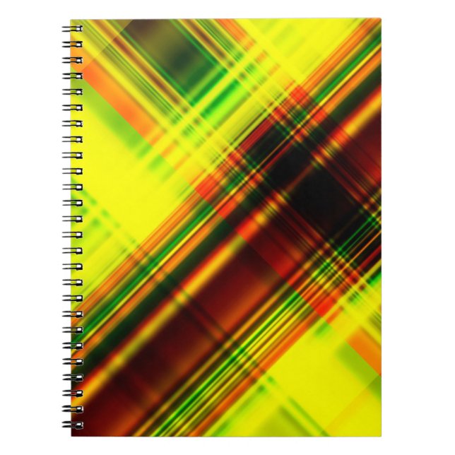 Cuaderno fondo de patrón diagonal geométrico abstracto de a (Frente)