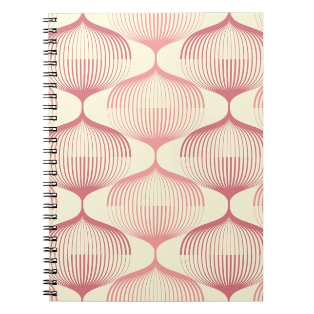 Cuaderno Fondo de patrón geométrico sin soldadura con línea (Frente)