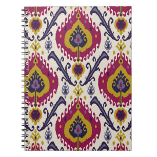 Cuaderno Fondo de patrón ininterrumpido Ikat Patrón tradici