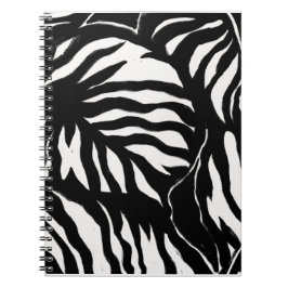 Cuaderno Fondo de patrón negro abstracto