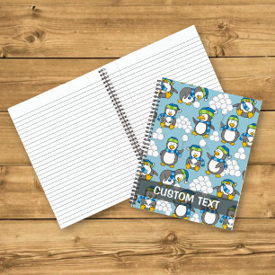 Cuaderno Fondo de pequeños pingüinos