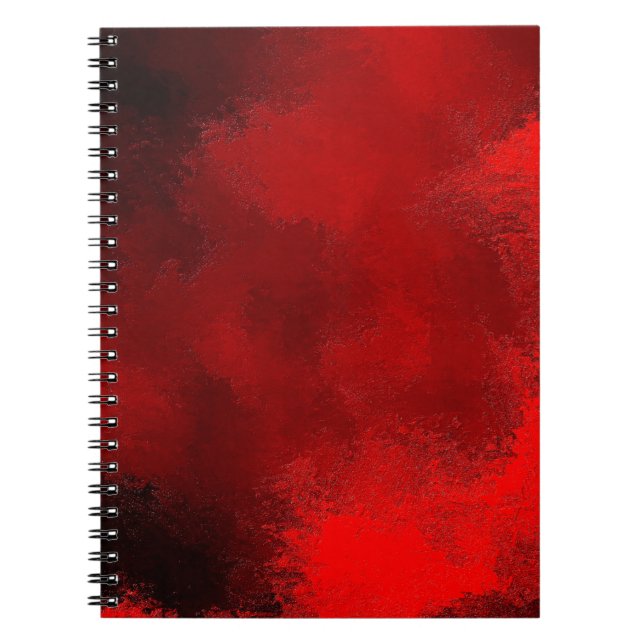 Cuaderno Fondo de pintura de textura rojo (Frente)