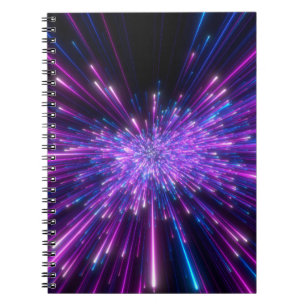 Cuaderno Fondo de resumen cósmico de Neon Galaxy