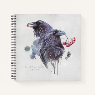 Cuaderno Fondo de salpicaduras de acuarela de bayas de cuer
