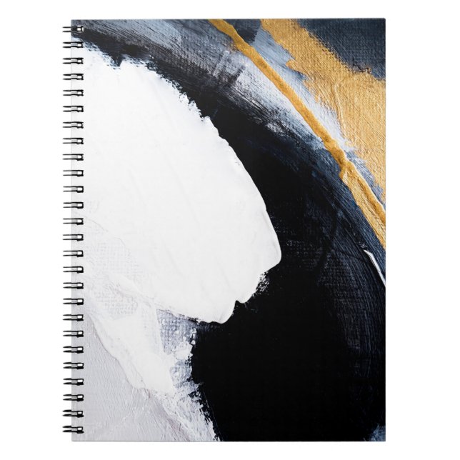 Cuaderno Fondo de textura de aceite abstracto. Oro de arte  (Frente)