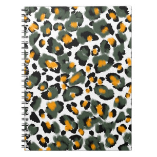 Cuaderno Fondo de textura de impresión de leopardo