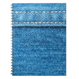 Cuaderno Fondo de textura de jeans azules.