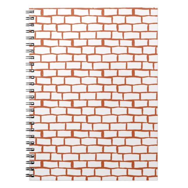 Cuaderno fondo de textura de ladrillo (Frente)