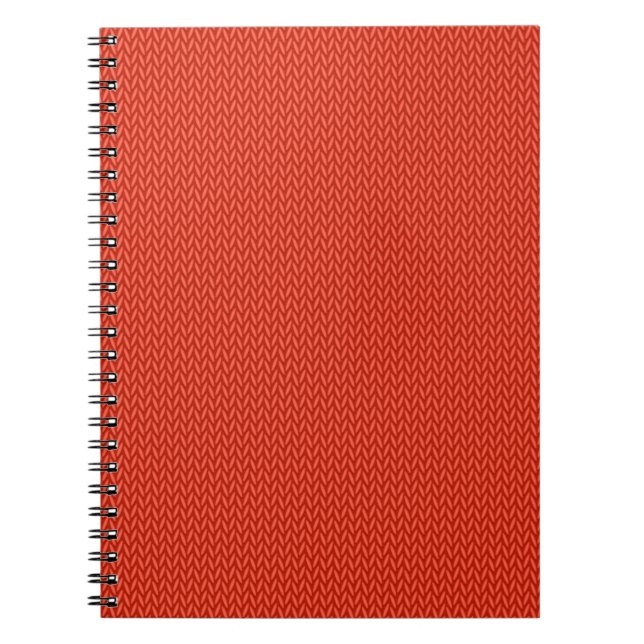 Cuaderno Fondo de textura de lana de punto rojo (Frente)