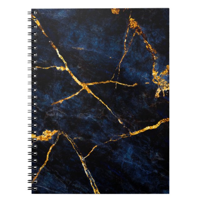 Cuaderno Fondo de textura de mármol azul, eslora de mármol  (Frente)