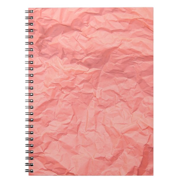 Cuaderno Fondo de textura de papel rugoso rosa (Frente)