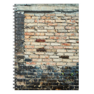 Cuaderno Fondo de textura de pared de ladrillo mixto. Efect