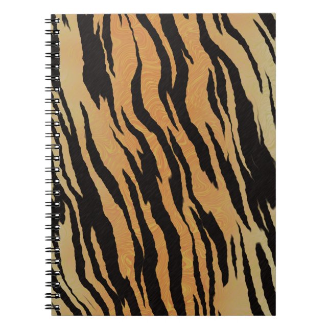 Cuaderno Fondo de textura de patrón transparente del tigre (Frente)