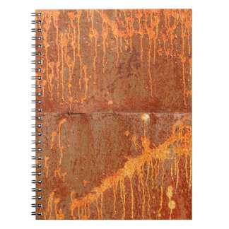 Cuaderno fondo de textura del panel metalizado oxidado